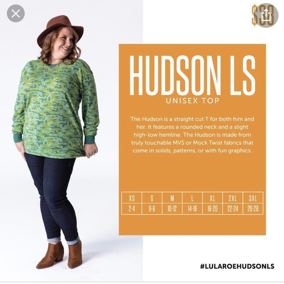 EUC LulaRoe Long Sleeve Hudson - Picture 3 of 3